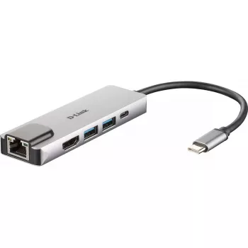 D-Link 5-in-1 USB-C Hub su HDMI/Ethernet ir Power Delivery