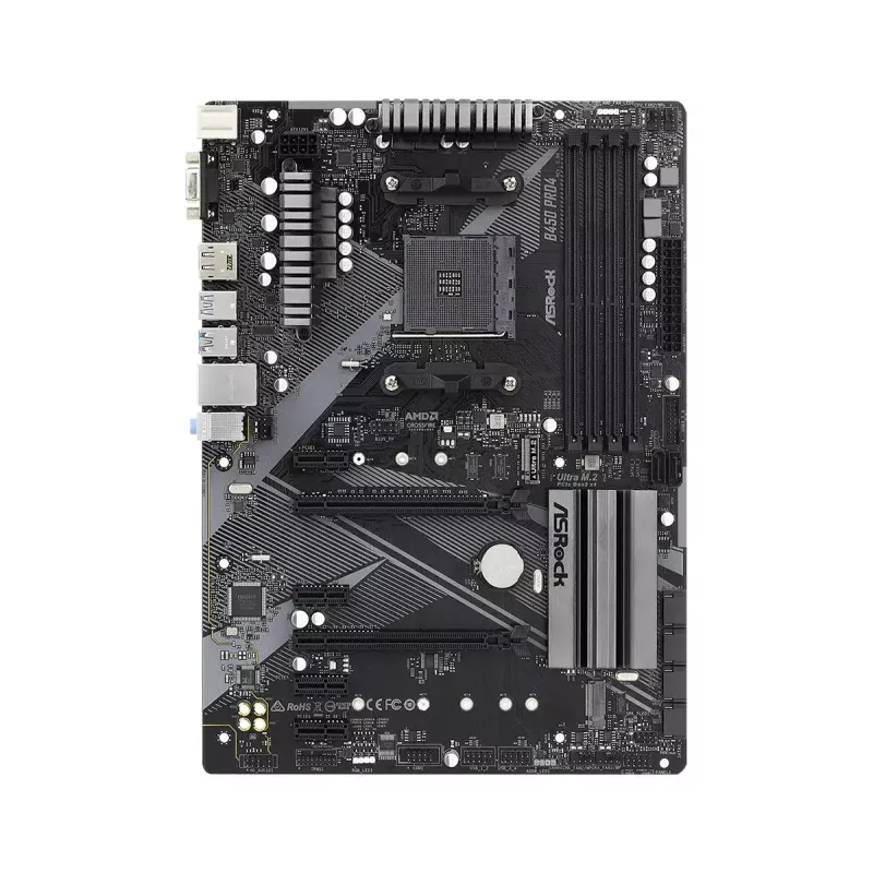 Motininė plokštė ASRock B450 PRO4 R2.0 AMD B450 Socket AM4 ATX