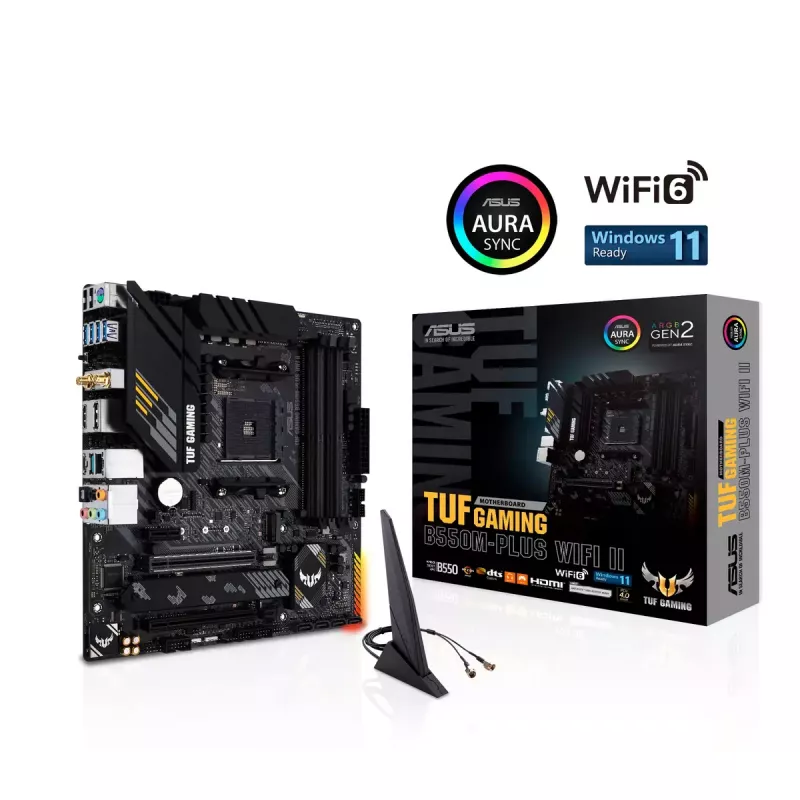 Motininė plokštė ASUS TUF GAMING B550M-PLUS WIFI II AMD B550 lizdas AM4 micro ATX