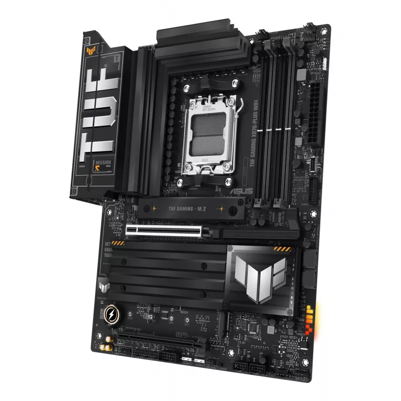 Motininė plokštė ASUS TUF GAMING X870-PLUS WIFI — AMD X870, Socket AM5, ATX, DDR5, 4 DIMM, Wi‑Fi 7, Bluetooth 5.4