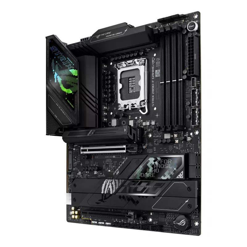 Motininė plokštė ASUS ROG STRIX Z890-F GAMING WIFI — Intel Z890, LGA 1851, ATX, DDR5, 4x DIMM, 192GB, Wi‑Fi 7, Bluetooth 5.4