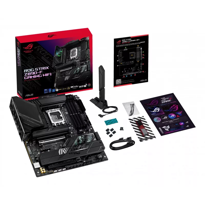 Motininė plokštė ASUS ROG STRIX Z890-F GAMING WIFI — Intel Z890, LGA 1851, ATX, DDR5, 4x DIMM, 192GB, Wi‑Fi 7, Bluetooth 5.4