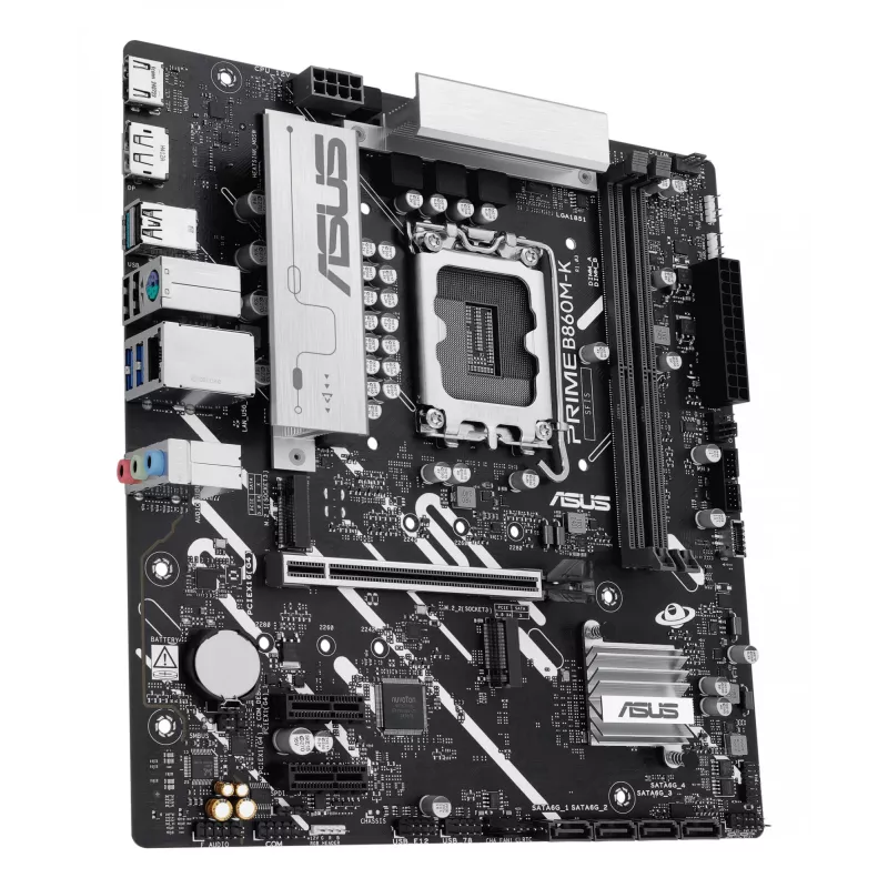 Motininė plokštė ASUS PRIME B860M-K — Intel B860, LGA 1851, micro ATX, DDR5, 2x M.2, 2 DIMM, 2,5Gb LAN