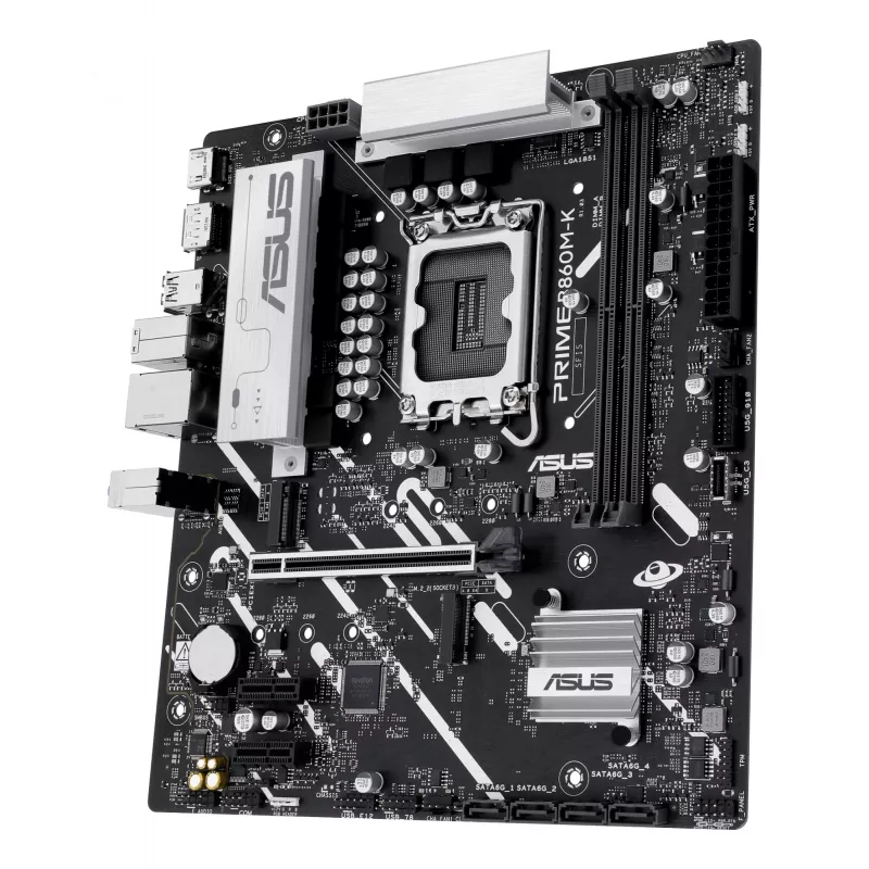 Motininė plokštė ASUS PRIME B860M-K — Intel B860, LGA 1851, micro ATX, DDR5, 2x M.2, 2 DIMM, 2,5Gb LAN