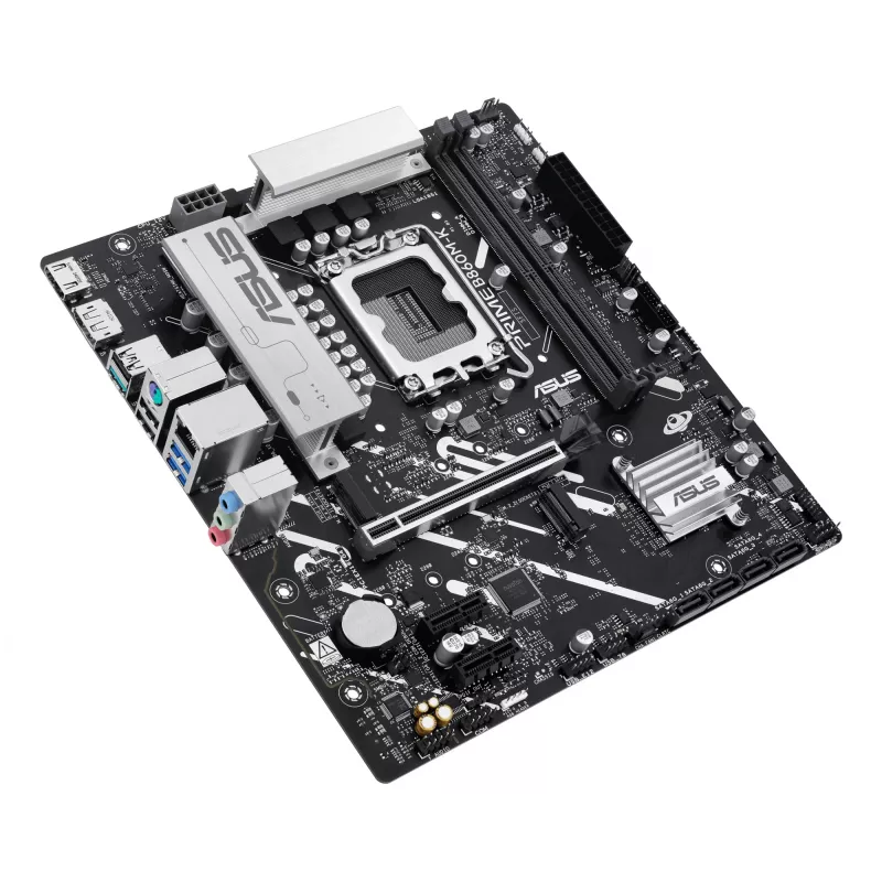 Motininė plokštė ASUS PRIME B860M-K — Intel B860, LGA 1851, micro ATX, DDR5, 2x M.2, 2 DIMM, 2,5Gb LAN