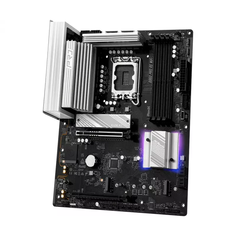 Motininė plokštė ASRock B860 Pro RS WiFi Intel B860 LGA1851 ATX, 4x DDR5 lizdai, 256GB, Wi‑Fi 6E, 2.5GbE