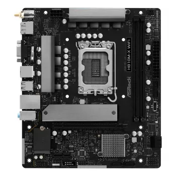 Motininė plokštė ASRock H810M-X WiFi — Intel H810, LGA 1851, microATX, DDR5, 2 DIMM, 128 GB, Wi‑Fi 5, 2,5 Gb LAN, M.2, SATA III