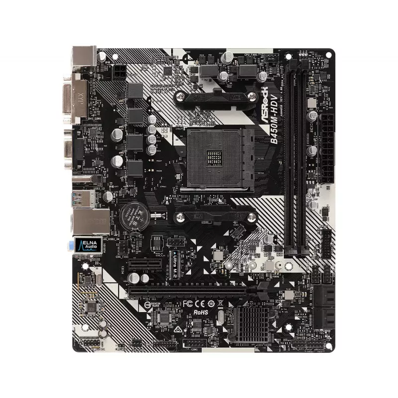 Motininė plokštė ASRock B450M-HDV R4.0 AMD B450 Socket AM4 micro ATX
