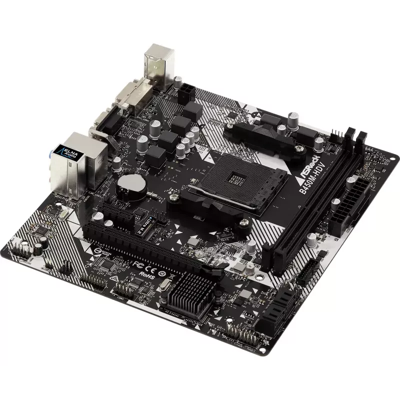 Motininė plokštė ASRock B450M-HDV R4.0 AMD B450 Socket AM4 micro ATX