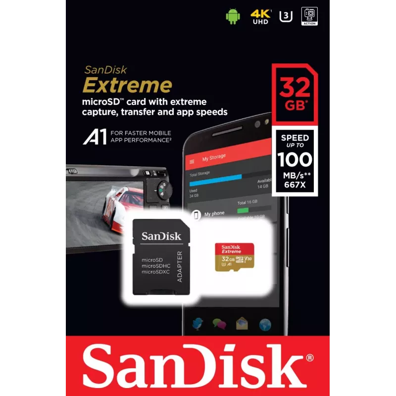 Flash atmintis SanDisk 32 GB MicroSDHC UHS-I Class 10 SDSQXAF-032G-GN6MA