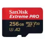 WESTERN DIGITAL Extreme PRO Micro SDXC 256GB+SD adapteris 200MB/s 140MB/s A2 C10 V30 UHS-I U3