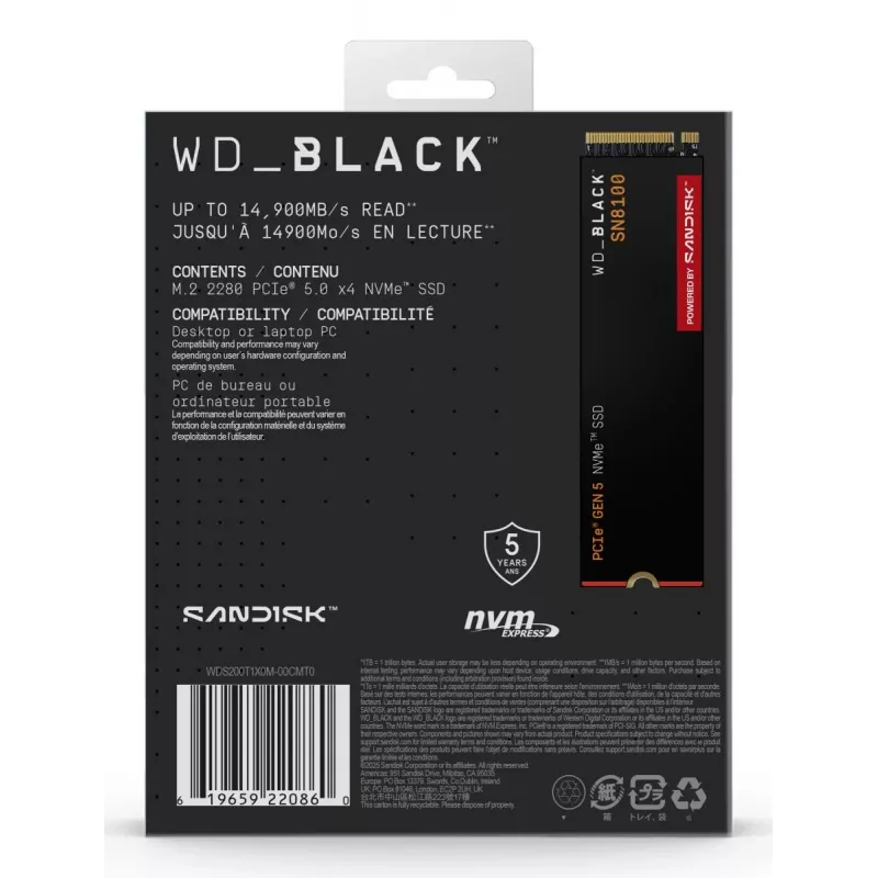 WESTERN DIGITAL SSD - WD_Juoda SN8100 - 2TB - M.2 2280