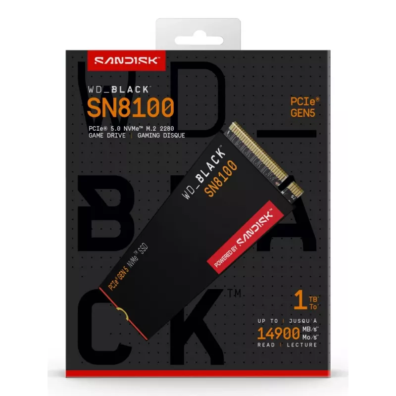 SSD disk Western Digital 1 TB M.2 PCI Express 5.0 Juoda SN8100