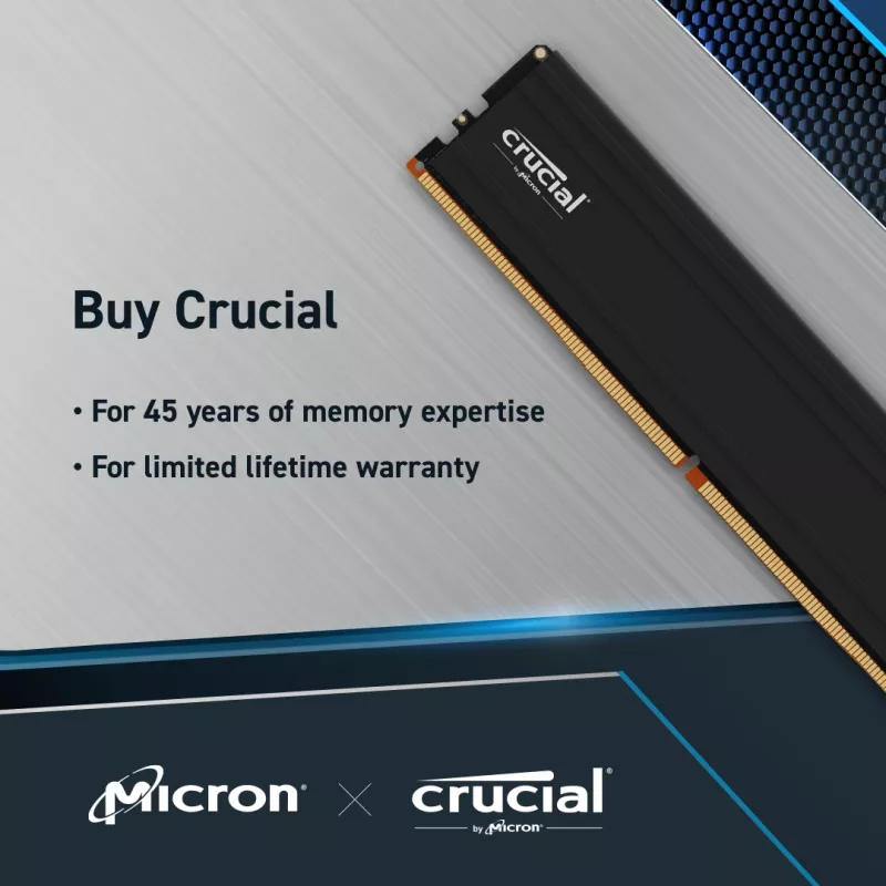 MICRON / CRUCIAL Crucial Pro 96GB rinkinys (2x48GB) DDR5-5600 UDIMM