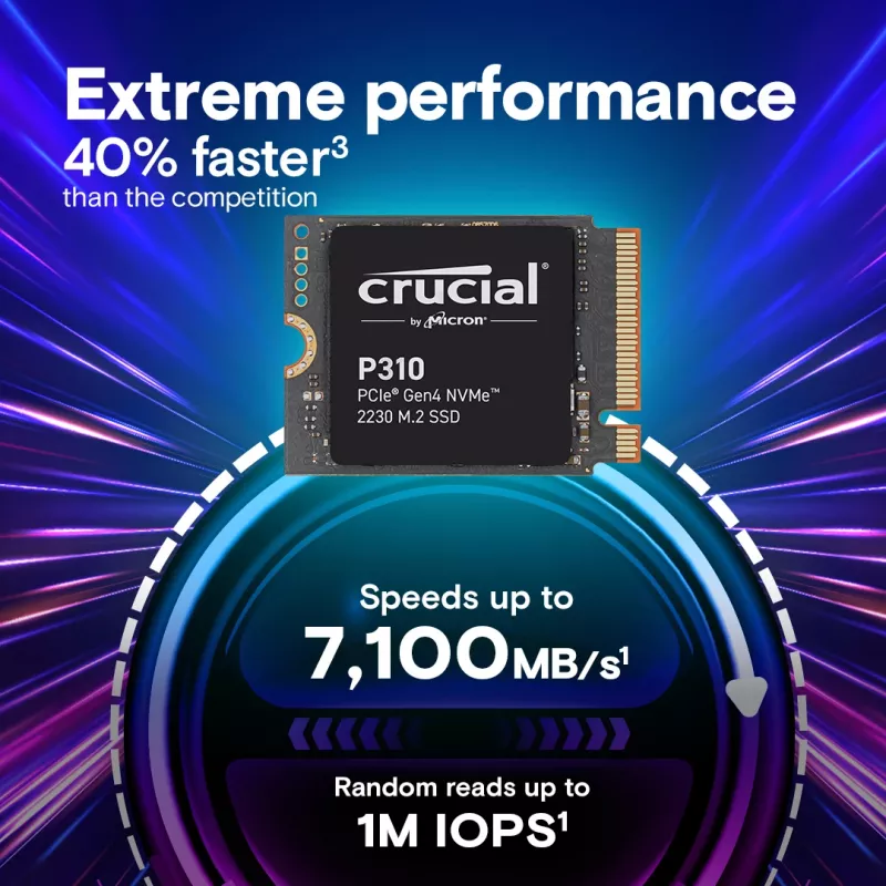 SSD diskas Crucial 2TB M.2 PCIe Gen4 NVMe P310