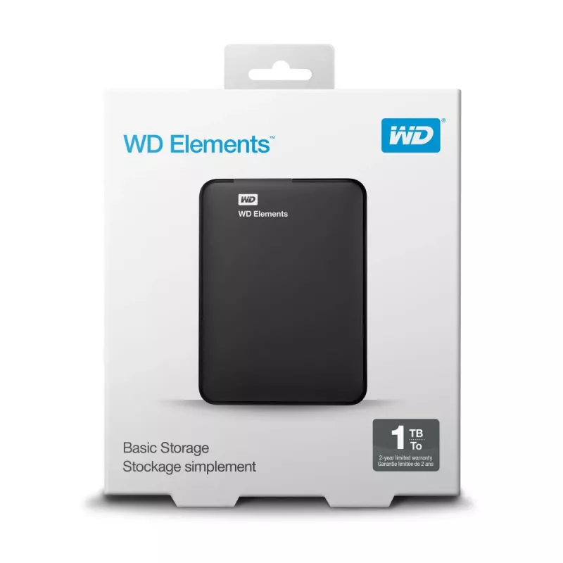 Išorinis kietasis diskas Western Digital 1TB 2.5 colio USB 3.2 Gen 1 WDBUZG0010BBK-WESN