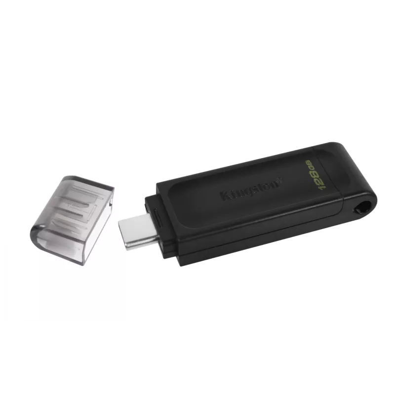 Kingston Technology DataTraveler 128GB USB-C 3.2 Gen 1 70, 128 GB, USB Type-C, 3.2 Gen 1 (3.1 Gen 1), Cap, 7 g, Juoda