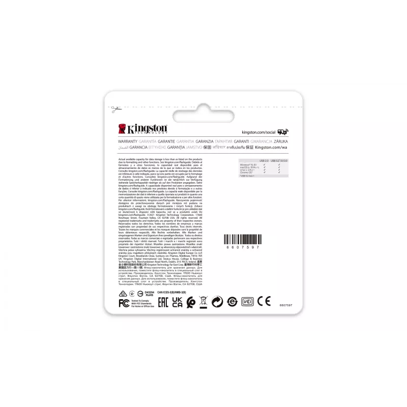 Kingston Technology DataTraveler 64GB USB3.2 Gen 1 Exodia M (Juoda + Blue)