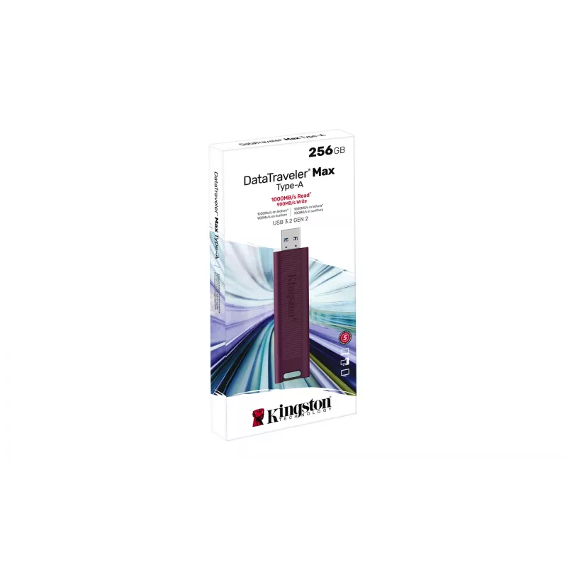 Kingston Technology DataTraveler 256GB Max Type-A 1000R/900W USB 3.2 Gen 2