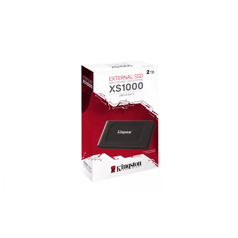 Kingston Technology 2TB XS1000 išorinis USB 3.2 Gen 2 nešiojamasis SSD diskas