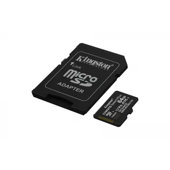 „Kingston Technology“ 64 GB „microSDXC Canvas Select Plus Gen3“ 100 MB/s A1 kortelė su adapteriu