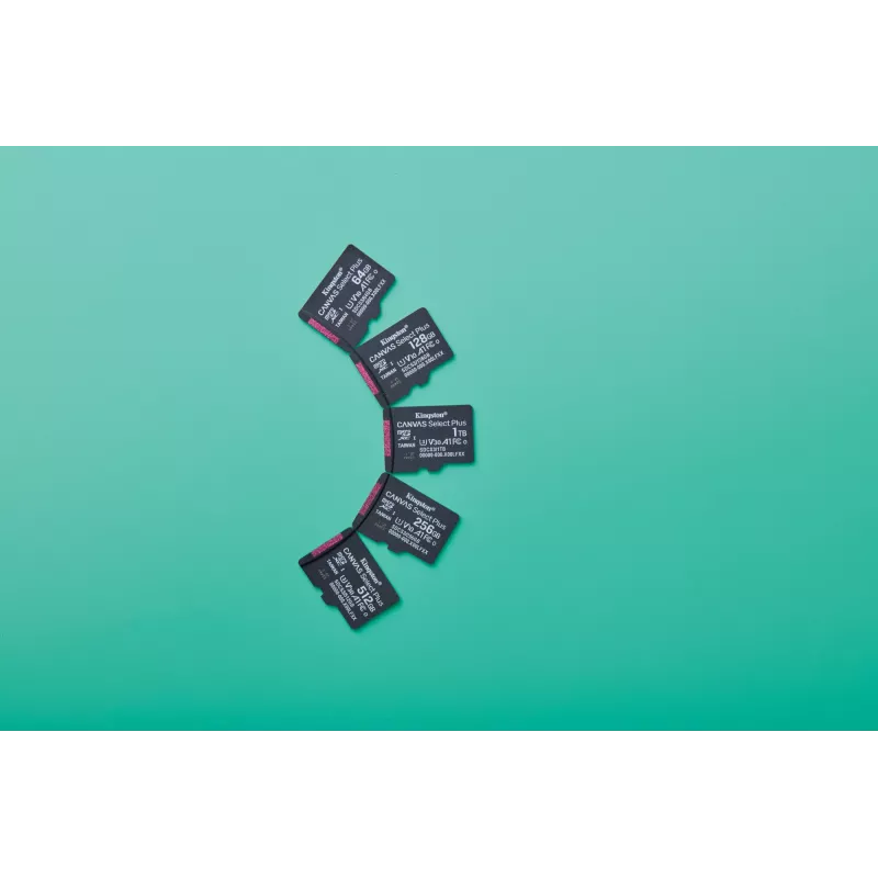 „Kingston Technology“ 64 GB „microSDXC Canvas Select Plus Gen3“ 100 MB/s A1 kortelė su adapteriu