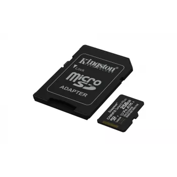 MicroSDXC atminties kortelė KINGSTON 256GB UHS‑I Canvas Select Plus Gen3, Class 10, 150 MB/s, A1, V10