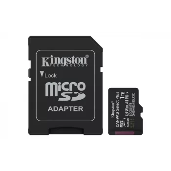 Kingston Technology 1TB microSDXC Canvas Select Plus Gen3 150MB/s A1 kortelė + adapteris