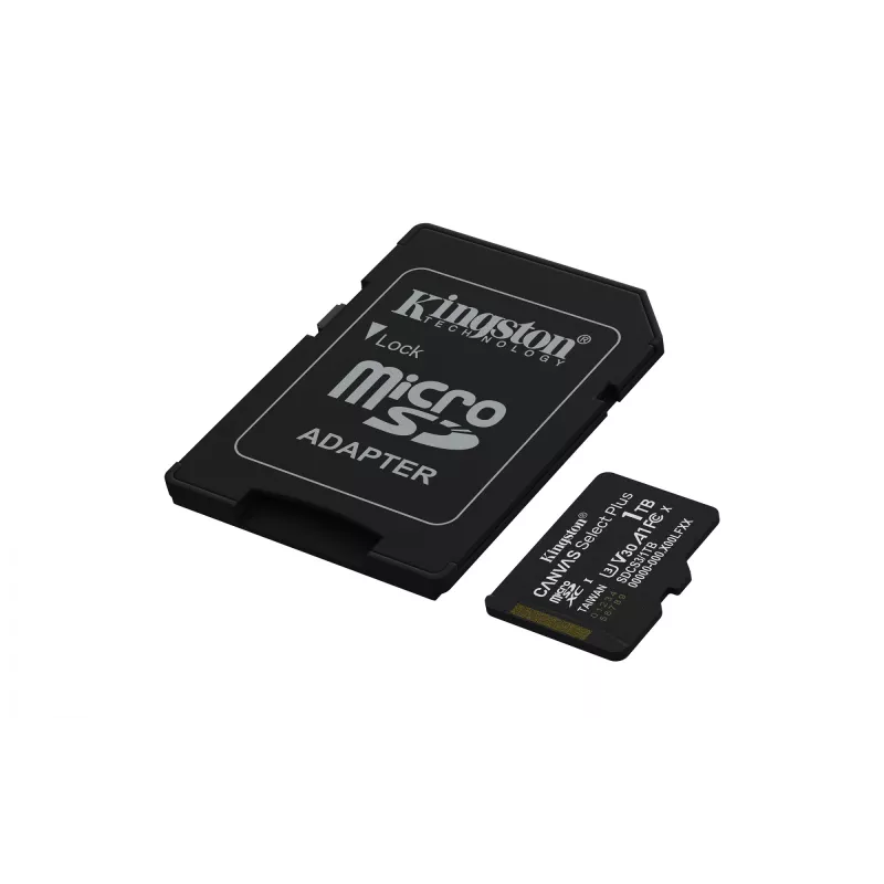 Kingston Technology 1TB microSDXC Canvas Select Plus Gen3 150MB/s A1 kortelė + adapteris