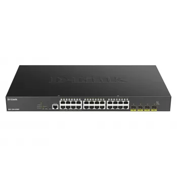 D-Link 24 prievadų Gigabit PoE išmanusis valdomas jungiklis su 4x 10G SFP+, 370 W