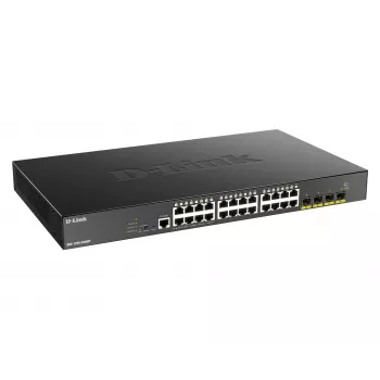 D-Link 24 prievadų Gigabit PoE išmanusis valdomas jungiklis su 4x 10G SFP+, 370 W