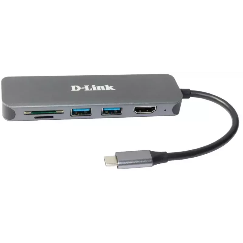 D-Link 6-in-1 USB-C Hub su HDMI / kortelių skaitytuvu / Power Delivery