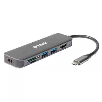 D-Link 6-in-1 USB-C Hub su HDMI / kortelių skaitytuvu / Power Delivery