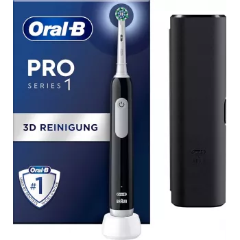 Oral-B Pro 1 Cross Action suaugusiesiems skirta rotacinė osciliuojanti dantų šepetėlė juoda
