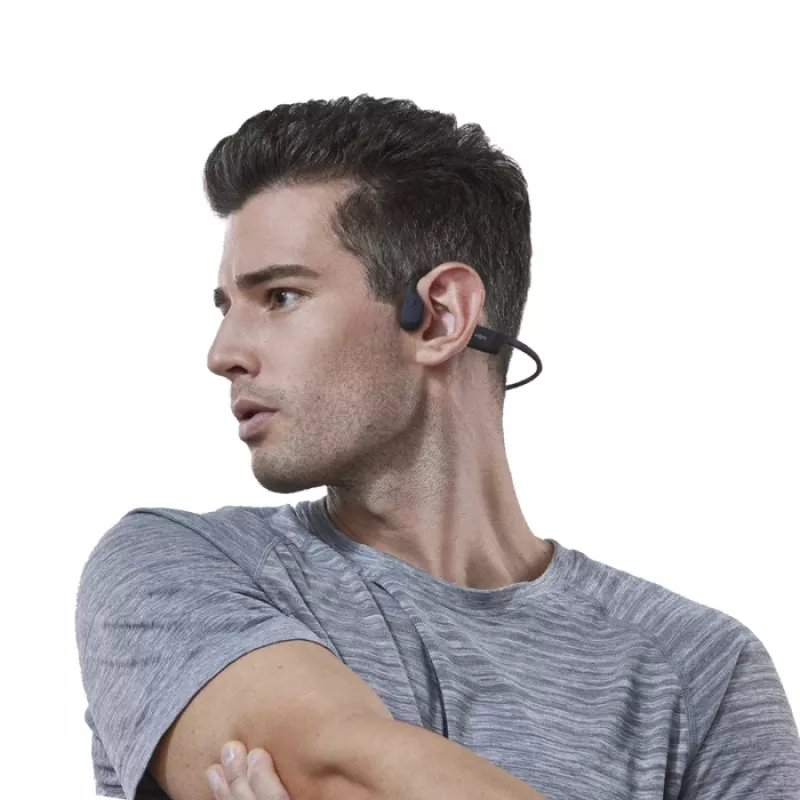 Ausinės Shokz OpenRun Mini — belaidės kaulinio laidumo sportinės ausinės, IP67, Bluetooth 5.1, 480 min baterija
