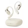 Atviros ausies belaidės ausinės Shokz OpenFit 2 – Bluetooth 5.4, IP55, kaulinis laidumas, 11 h grojimo (48 h su dėklu), USB‑C, smėlio spalvos