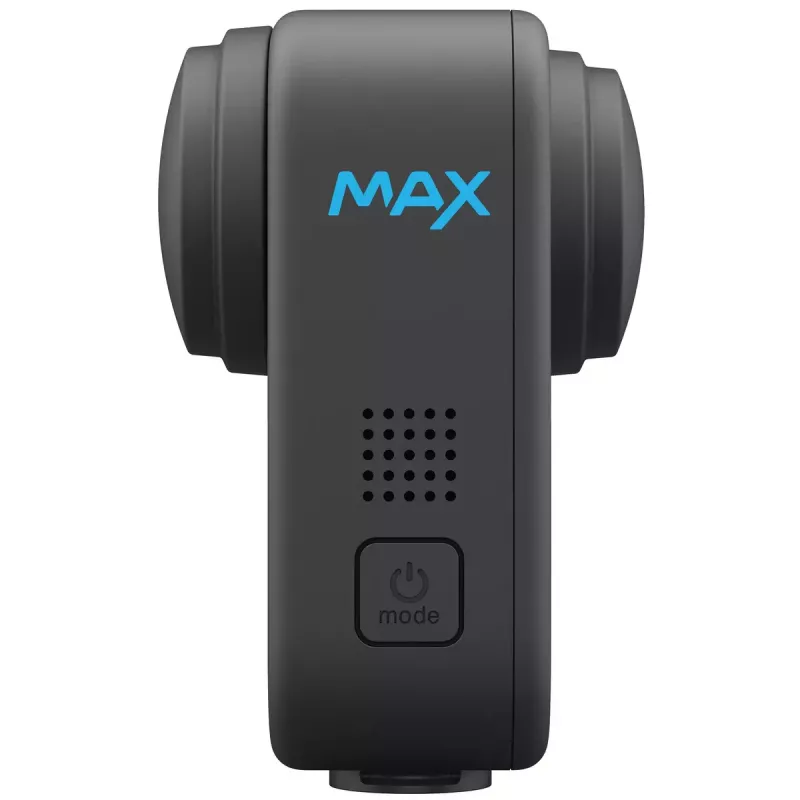 Veiksmo kamera GoPro MAX 360 (2025) — 360° fiksavimas, 6K itin didelė raiška, įmontuotas ekranas, „Wi‑Fi“, GPS, juoda