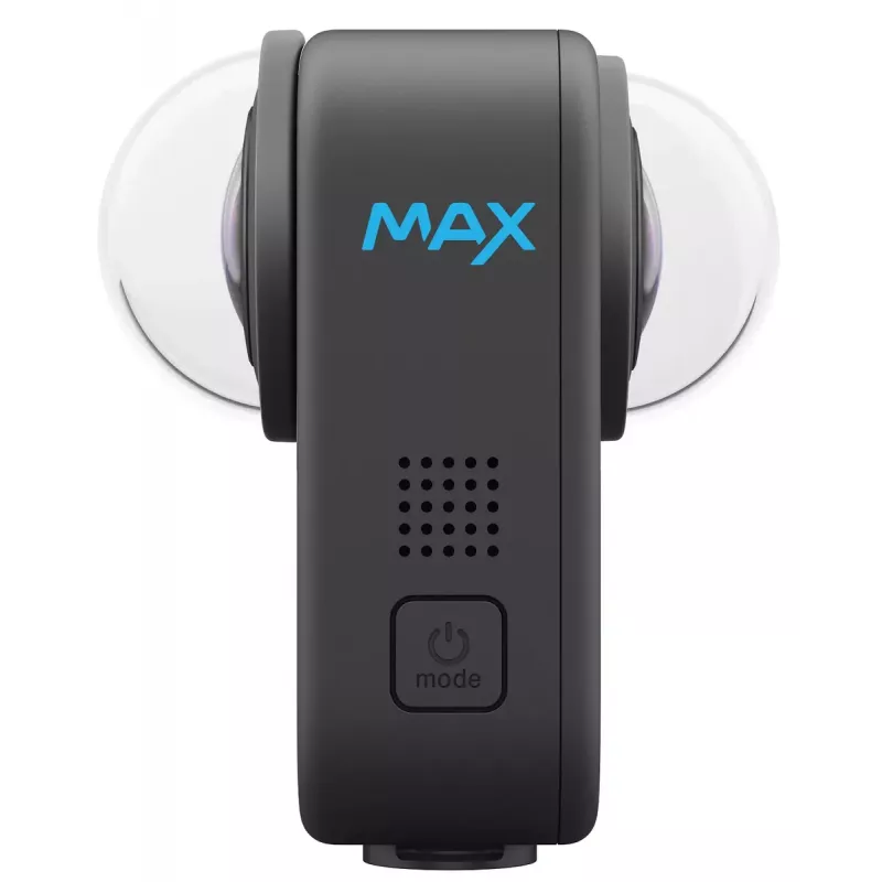 Veiksmo kamera GoPro MAX 360 (2025) — 360° fiksavimas, 6K itin didelė raiška, įmontuotas ekranas, „Wi‑Fi“, GPS, juoda