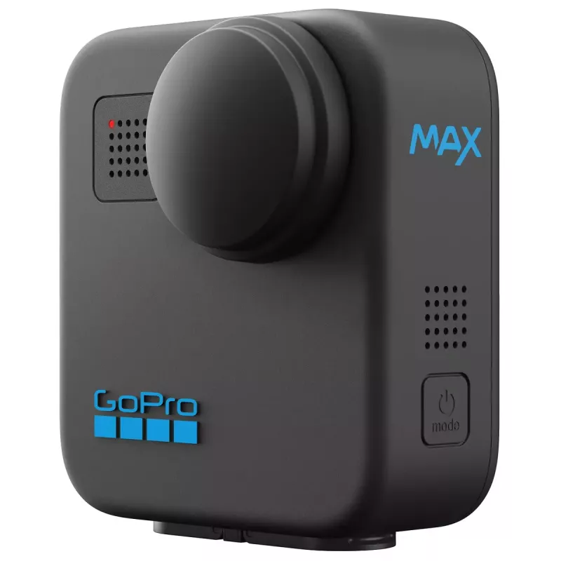 Veiksmo kamera GoPro MAX 360 (2025) — 360° fiksavimas, 6K itin didelė raiška, įmontuotas ekranas, „Wi‑Fi“, GPS, juoda