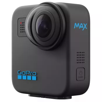 Veiksmo kamera GoPro MAX 360 (2025) — 360° fiksavimas, 6K itin didelė raiška, įmontuotas ekranas, „Wi‑Fi“, GPS, juoda