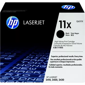 HP 11X didelės išeigos juodas originalus „LaserJet“ kasetė, 1 vnt.