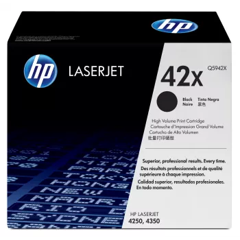 HP 42X didelės talpos juodos spalvos Originali LaserJet tonerio kasetė, 1 vnt.
