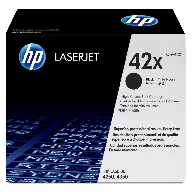 HP 42X didelės talpos juodos spalvos Originali LaserJet tonerio kasetė, 1 vnt.