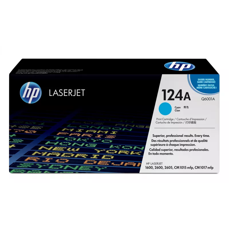 HP 124A Cyan Original LaserJet tonerio kasetė, 2000 puslapių, Cyan, 1 vnt.