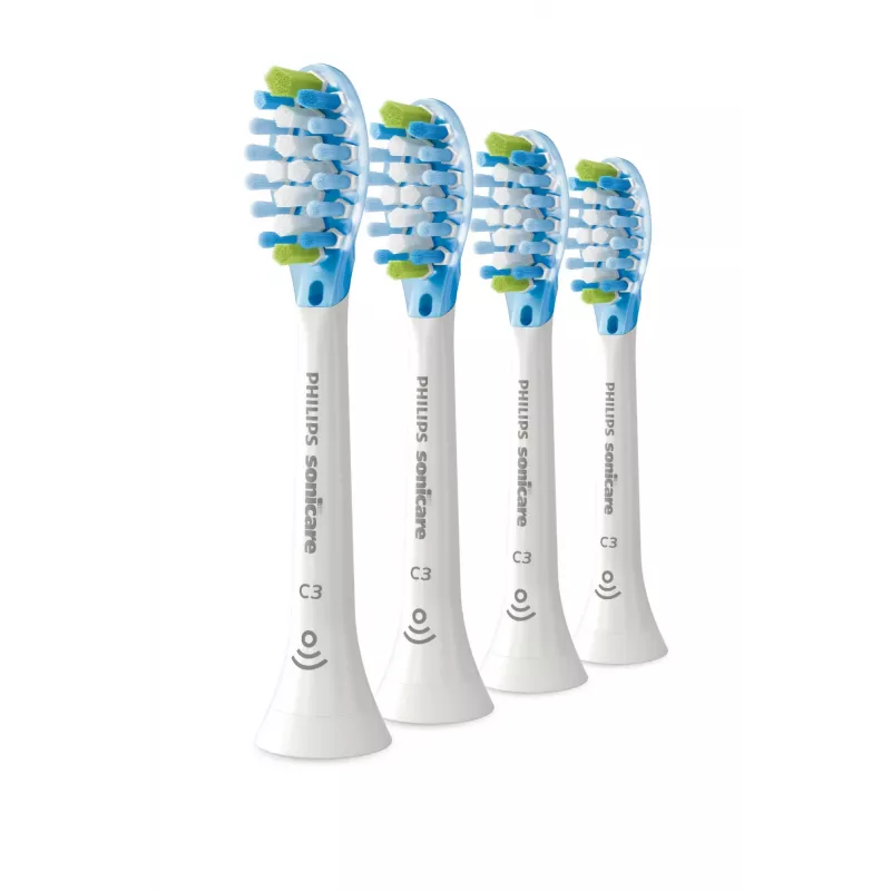 Philips Sonicare C3 Premium Plaque Defence HX9044/17 4x balti sonic dantų šepetėlių galvutės