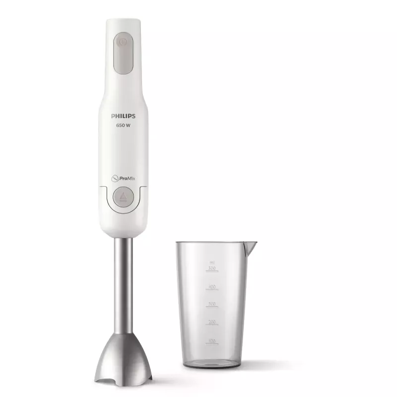 Panardintuvas Philips HR2534/00 — 650 W, 2 greičiai, impulsinis režimas, metalinis kotas, baltas