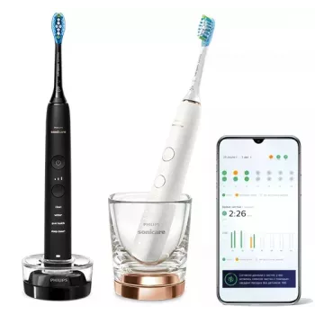 Dantų šepetėlis Philips HX9914/57 DiamondClean 9000 2-Pack Juoda/White
