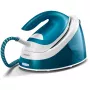 Garų generatorius lygintuvas Philips PerfectCare Compact Essential 2400 W, 1,3 L bakas, 120 g/min nuolatinis garas, 360 g stiprinimas, SteamGlide padas, mėlyna/balta