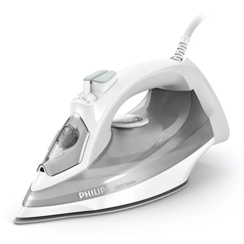 Philips 5000 serijos DST5010/10 lygintuvas Garinis lygintuvas SteamGlide Plus padas 2400 W Pilka, Balta