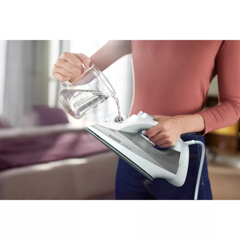 Philips 5000 serijos DST5010/10 lygintuvas Garinis lygintuvas SteamGlide Plus padas 2400 W Pilka, Balta